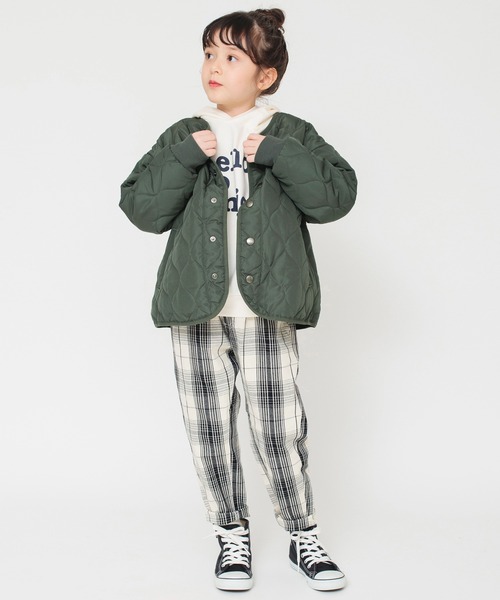 BRANSHES（ブランシェス）の「【キルティング】中綿ブルゾン（ブルゾン・キッズ・ブラック/カーキオリーブ・90/140/120/100/130/150/110）」の11枚目の写真