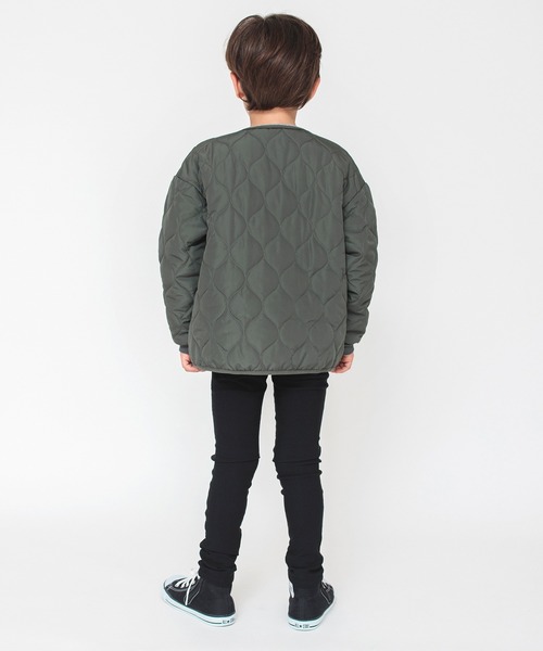BRANSHES（ブランシェス）の「【キルティング】中綿ブルゾン（ブルゾン・キッズ・ブラック/カーキオリーブ・90/140/120/100/130/150/110）」の10枚目の写真