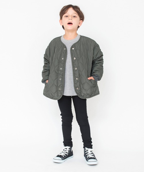 BRANSHES（ブランシェス）の「【キルティング】中綿ブルゾン（ブルゾン・キッズ・ブラック/カーキオリーブ・90/140/120/100/130/150/110）」の8枚目の写真