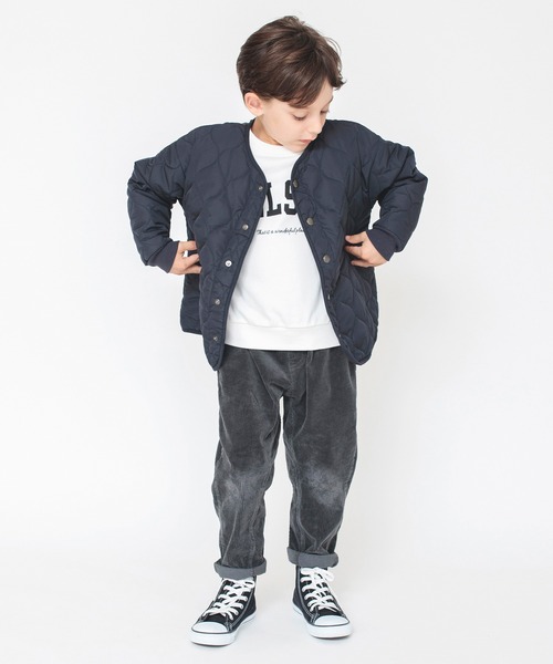 BRANSHES（ブランシェス）の「【キルティング】中綿ブルゾン（ブルゾン・キッズ・ブラック/カーキオリーブ・90/140/120/100/130/150/110）」の4枚目の写真