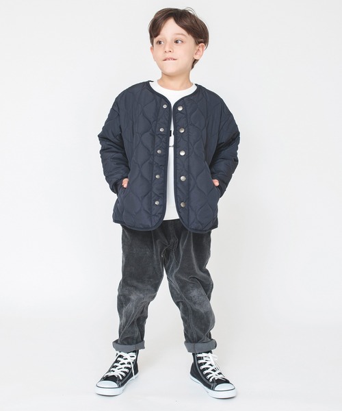 BRANSHES（ブランシェス）の「【キルティング】中綿ブルゾン（ブルゾン・キッズ・ブラック/カーキオリーブ・90/140/120/100/130/150/110）」の3枚目の写真