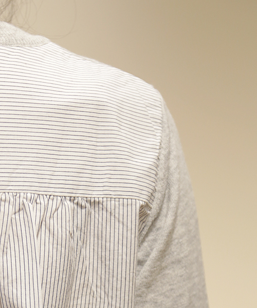 And A（アンドエー）の「コンビSHニット*（ニット/セーター・レディース・ホワイト/ライトグレー/ネイビー・FREE）」の21枚目の写真