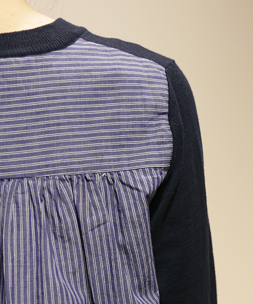 And A（アンドエー）の「コンビSHニット*（ニット/セーター・レディース・ホワイト/ライトグレー/ネイビー・FREE）」の16枚目の写真