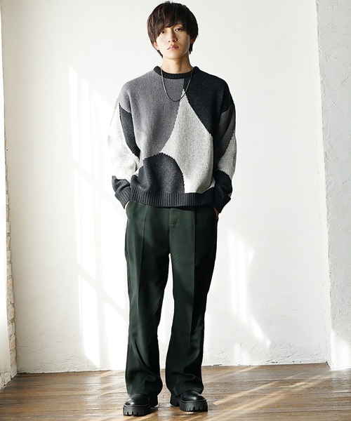 MinoriTY（マイノリティ）の「【MinoriTY】センタープレスセミフレアパンツ スラックス シューカットパンツ 夏服（スラックス・メンズ・ブラウン/ブラック/グリーン/チャコール・M/L/S）」の15枚目の写真