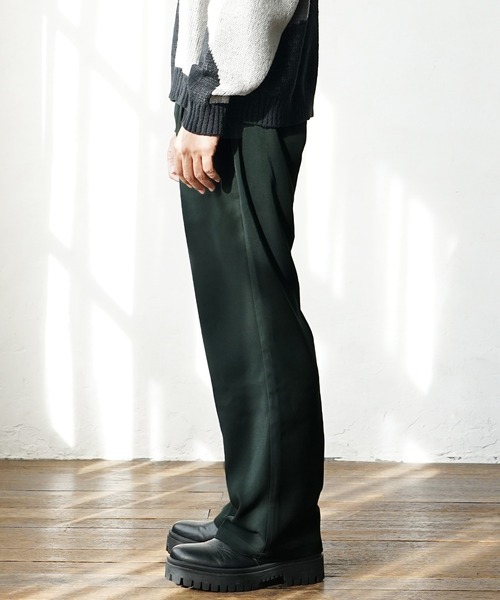 MinoriTY（マイノリティ）の「【MinoriTY】センタープレスセミフレアパンツ スラックス シューカットパンツ 夏服（スラックス・メンズ・ブラウン/ブラック/グリーン/チャコール・M/L/S）」の16枚目の写真