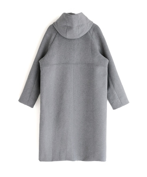 minsobi（ミンソビ）の「フードロングコート ウールロングコート（ステンカラーコート・メンズ・ブラック/グレー・FREE）」の15枚目の写真