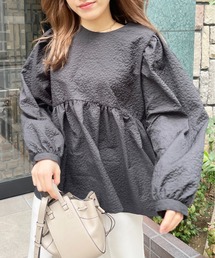 StyleSea | ジャガードペプラムブラウス(シャツ/ブラウス)