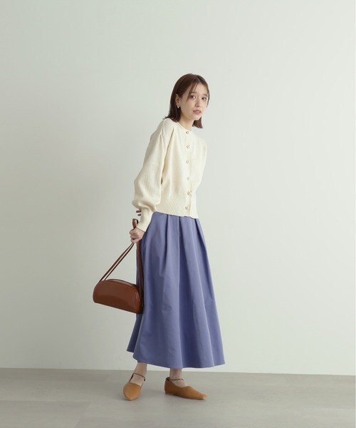 N.(N. Natural Beauty Basic)(エヌエヌナチュラルビューティーベーシック)の「◆パールボタンカノコニットカーディガン(カーディガン/ボレロ・レディース・ブラック/オフホワイト/ピンク/ライトグリーン・MEDIUM)」の18枚目の写真