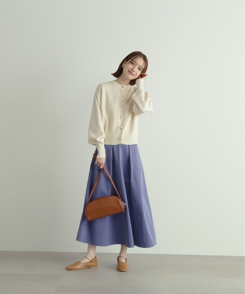 N.(N. Natural Beauty Basic)(エヌエヌナチュラルビューティーベーシック)の「◆パールボタンカノコニットカーディガン(カーディガン/ボレロ・レディース・ブラック/オフホワイト/ピンク/ライトグリーン・MEDIUM)」の21枚目の写真