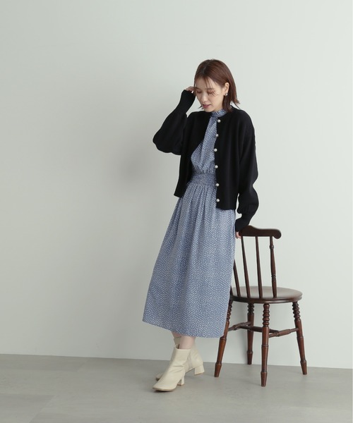 N.(N. Natural Beauty Basic)(エヌエヌナチュラルビューティーベーシック)の「◆パールボタンカノコニットカーディガン(カーディガン/ボレロ・レディース・ブラック/オフホワイト/ピンク/ライトグリーン・MEDIUM)」の16枚目の写真