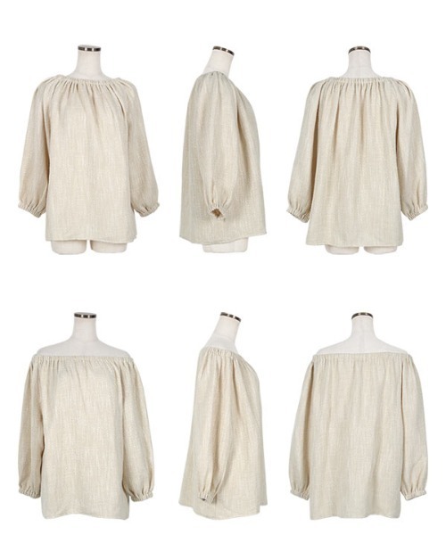 KOBE LETTUCE（コウベレタス）の「2wayツイードチュニックブラウス（チュニック・レディース・ブラック/ベージュ・FREE）」の10枚目の写真