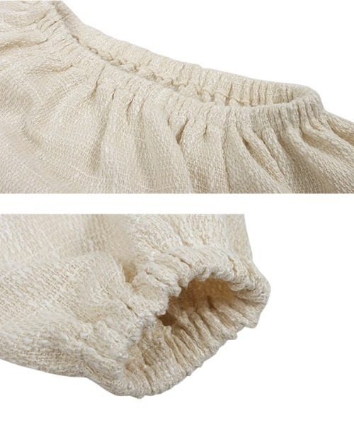 KOBE LETTUCE（コウベレタス）の「2wayツイードチュニックブラウス（チュニック・レディース・ブラック/ベージュ・FREE）」の3枚目の写真