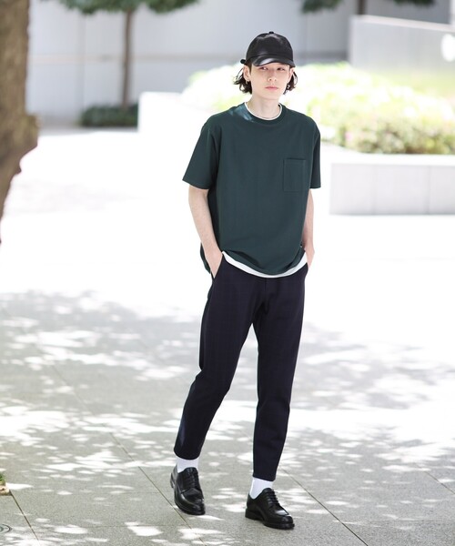 新品 タケオキクチ SMART MOVE ジャージー イージー パンツ L 灰