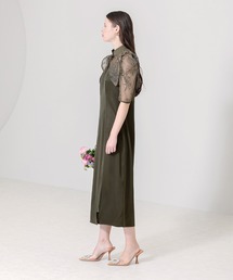 Leja（レジャ）の「【LEJA】花柄刺繍ラメレースボレロキャミワンピース