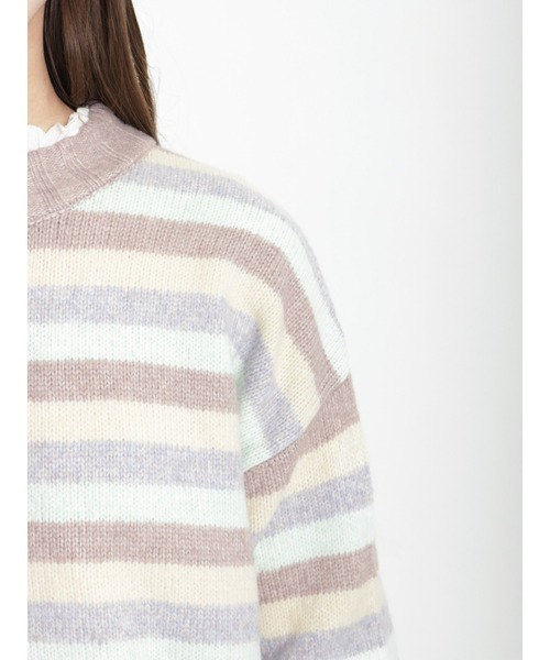 Samansa Mos2（サマンサ モスモス）の「◎後ろスリットハイネックニット（ニット/セーター・レディース・ブラック/グレー/オフホワイト/モカ/ラベンダー・ﾌﾘ-）」の18枚目の写真