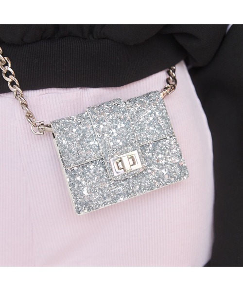 lilLilly(リルリリー)の「ショルダーミニウォレット(財布・レディース・ブラック/ピンク/シルバー・FREE)」の3枚目の写真