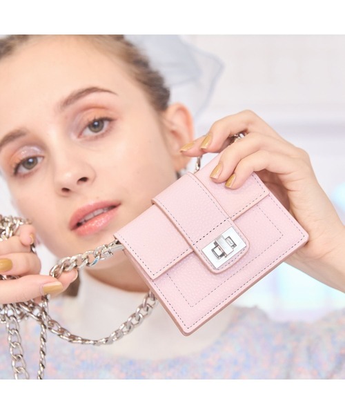 lilLilly(リルリリー)の「ショルダーミニウォレット(財布・レディース・ブラック/ピンク/シルバー・FREE)」の8枚目の写真