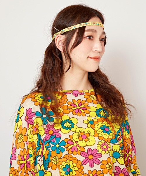 チャイハネ（チャイハネ）の「【チャイハネ】フラワジセットストリング（その他ヘアアクセサリー・レディース・ピンク/イエロー/ピンク系その他・FREE）」の9枚目の写真