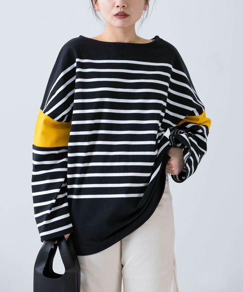 Healthknit（ヘルスニット）の「『別注』Healthknit×URBAN RESEARCH　ボーダーカットソー（Tシャツ/カットソー・レディース・ラベンダー/イエロー/グリーン・FREE）」の4枚目の写真