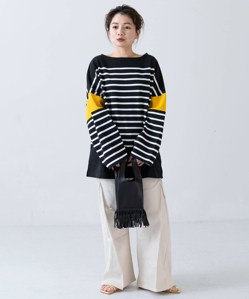 Healthknit（ヘルスニット）の「『別注』Healthknit×URBAN RESEARCH　ボーダーカットソー（Tシャツ/カットソー・レディース・ラベンダー/イエロー/グリーン・FREE）」の5枚目の写真