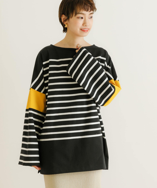 Healthknit（ヘルスニット）の「『別注』Healthknit×URBAN RESEARCH　ボーダーカットソー（Tシャツ/カットソー・レディース・ラベンダー/イエロー/グリーン・FREE）」の7枚目の写真