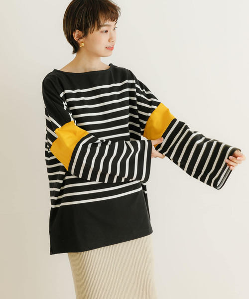 Healthknit（ヘルスニット）の「『別注』Healthknit×URBAN RESEARCH　ボーダーカットソー（Tシャツ/カットソー・レディース・ラベンダー/イエロー/グリーン・FREE）」の9枚目の写真