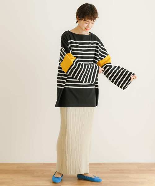 Healthknit（ヘルスニット）の「『別注』Healthknit×URBAN RESEARCH　ボーダーカットソー（Tシャツ/カットソー・レディース・ラベンダー/イエロー/グリーン・FREE）」の12枚目の写真