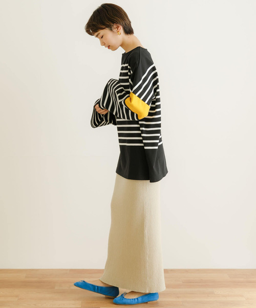 Healthknit（ヘルスニット）の「『別注』Healthknit×URBAN RESEARCH　ボーダーカットソー（Tシャツ/カットソー・レディース・ラベンダー/イエロー/グリーン・FREE）」の13枚目の写真