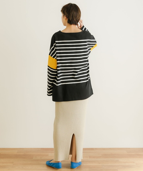 Healthknit（ヘルスニット）の「『別注』Healthknit×URBAN RESEARCH　ボーダーカットソー（Tシャツ/カットソー・レディース・ラベンダー/イエロー/グリーン・FREE）」の14枚目の写真