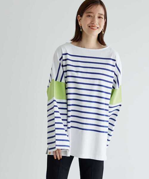 Healthknit（ヘルスニット）の「『別注』Healthknit×URBAN RESEARCH　ボーダーカットソー（Tシャツ/カットソー・レディース・ラベンダー/イエロー/グリーン・FREE）」の16枚目の写真