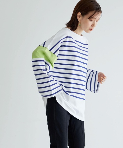 Healthknit（ヘルスニット）の「『別注』Healthknit×URBAN RESEARCH　ボーダーカットソー（Tシャツ/カットソー・レディース・ラベンダー/イエロー/グリーン・FREE）」の17枚目の写真