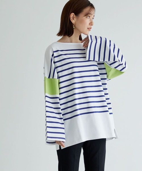 Healthknit（ヘルスニット）の「『別注』Healthknit×URBAN RESEARCH　ボーダーカットソー（Tシャツ/カットソー・レディース・ラベンダー/イエロー/グリーン・FREE）」の19枚目の写真