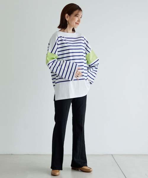 Healthknit（ヘルスニット）の「『別注』Healthknit×URBAN RESEARCH　ボーダーカットソー（Tシャツ/カットソー・レディース・ラベンダー/イエロー/グリーン・FREE）」の21枚目の写真