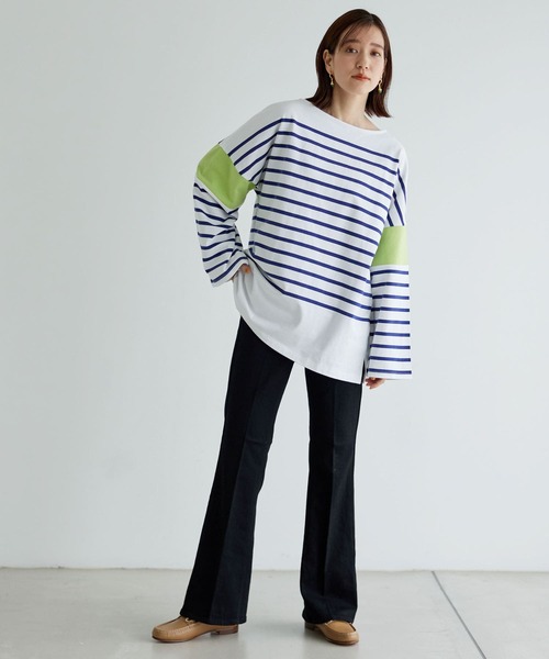 Healthknit（ヘルスニット）の「『別注』Healthknit×URBAN RESEARCH　ボーダーカットソー（Tシャツ/カットソー・レディース・ラベンダー/イエロー/グリーン・FREE）」の22枚目の写真