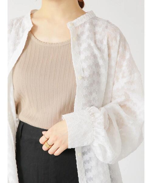 ehka sopo（エヘカソポ）の「シェルタックタンクトップ（タンクトップ・レディース・ブラック/ベージュ/キナリ・ﾌﾘ-）」の4枚目の写真