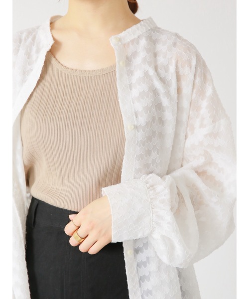 ehka sopo（エヘカソポ）の「シェルタックタンクトップ（タンクトップ・レディース・ブラック/ベージュ/キナリ・ﾌﾘ-）」の3枚目の写真