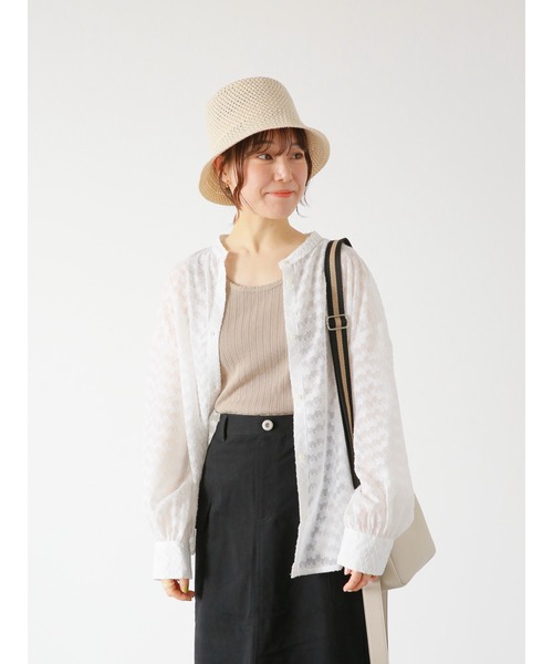 ehka sopo（エヘカソポ）の「シェルタックタンクトップ（タンクトップ・レディース・ブラック/ベージュ/キナリ・ﾌﾘ-）」の7枚目の写真