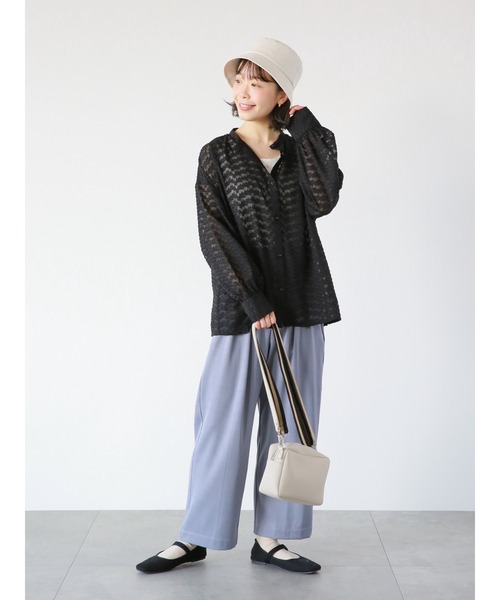 ehka sopo（エヘカソポ）の「シェルタックタンクトップ（タンクトップ・レディース・ブラック/ベージュ/キナリ・ﾌﾘ-）」の10枚目の写真