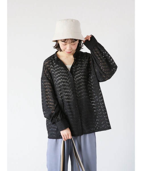 ehka sopo（エヘカソポ）の「シェルタックタンクトップ（タンクトップ・レディース・ブラック/ベージュ/キナリ・ﾌﾘ-）」の12枚目の写真