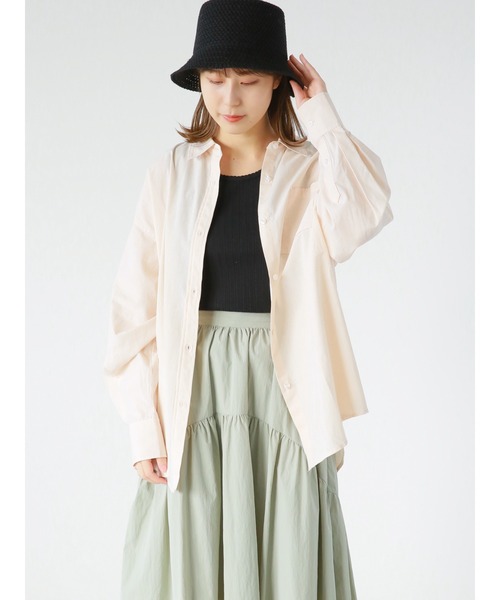 ehka sopo（エヘカソポ）の「シェルタックタンクトップ（タンクトップ・レディース・ブラック/ベージュ/キナリ・ﾌﾘ-）」の17枚目の写真