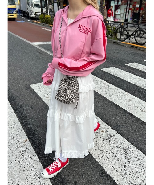 PHILLY（フィリー）の「フリルティアードボリュームスカート（スカート・レディース・ホワイト/ブラック/レオパード・FREE）」の9枚目の写真