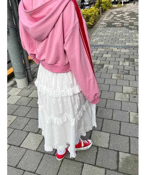 PHILLY（フィリー）の「フリルティアードボリュームスカート（スカート・レディース・ホワイト/ブラック/レオパード・FREE）」の14枚目の写真