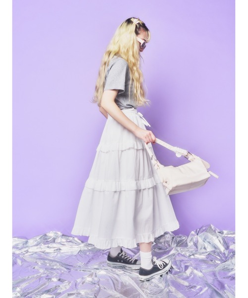 PHILLY（フィリー）の「フリルティアードボリュームスカート（スカート・レディース・ホワイト/ブラック/レオパード・FREE）」の21枚目の写真