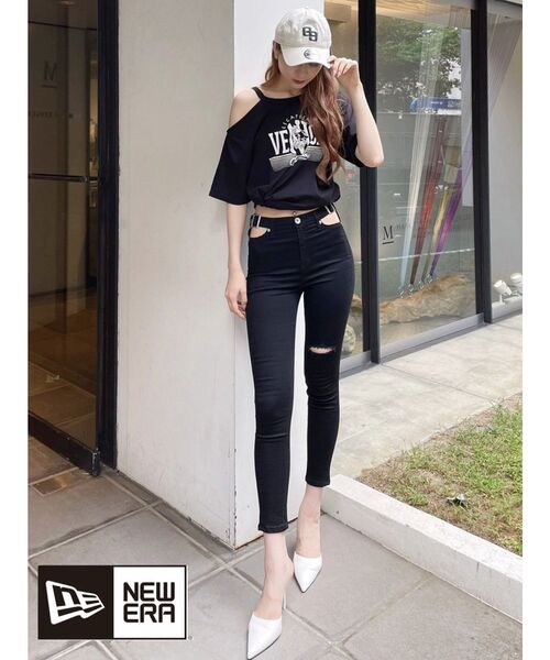 NEW ERA（ニューエラ）の「GYDA×NEWERA GG CAP（キャップ・レディース・アイボリー/ブラック・FREE）」の3枚目の写真