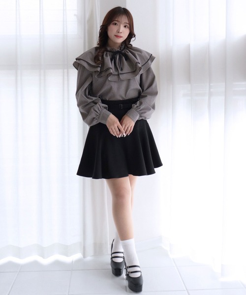 TITTY&CO.（ティティーアンドコー）の「【TITTY&CO.】ビッグカラーフリルブラウス（シャツ/ブラウス・レディース・ホワイト/マルチ・FREE）」の13枚目の写真