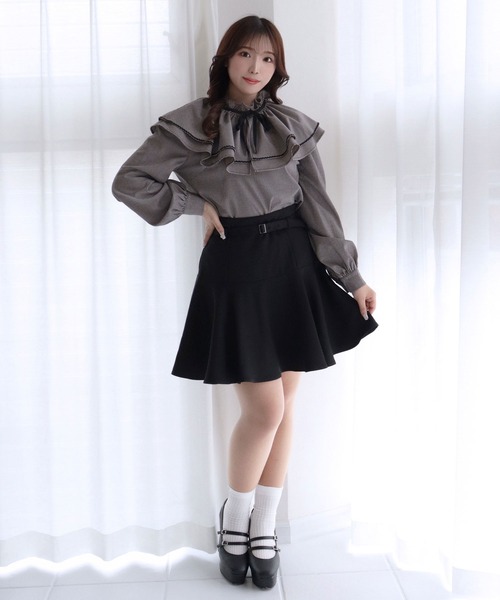 TITTY&CO.（ティティーアンドコー）の「【TITTY&CO.】ビッグカラーフリルブラウス（シャツ/ブラウス・レディース・ホワイト/マルチ・FREE）」の14枚目の写真