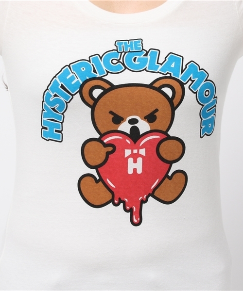HYSTERIC GLAMOUR（ヒステリックグラマー）の「HEART BEAR pt T-SH（Tシャツ/カットソー・レディース・ホワイト/ピンク/ブラック・FREE）」の13枚目の写真