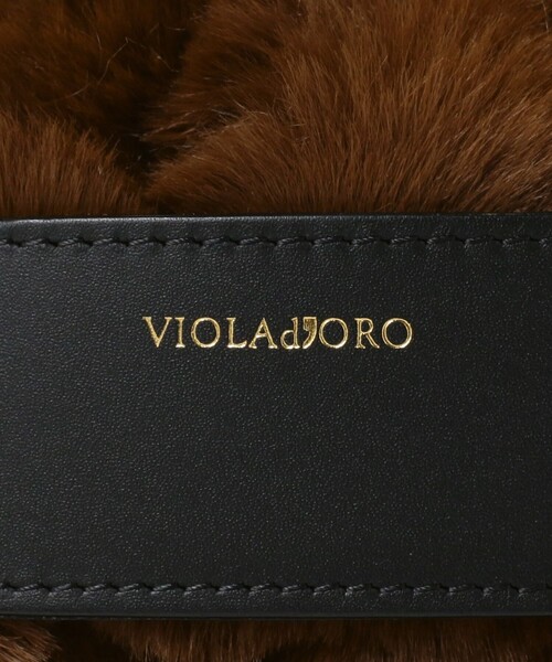 VIOLAd'ORO（ヴィオラドーロ）の「VIOLAd’ORO / レザー × エコファー メッシュ ハンドバッグ（ハンドバッグ・レディース・ブラウン・ONE SIZE）」の18枚目の写真