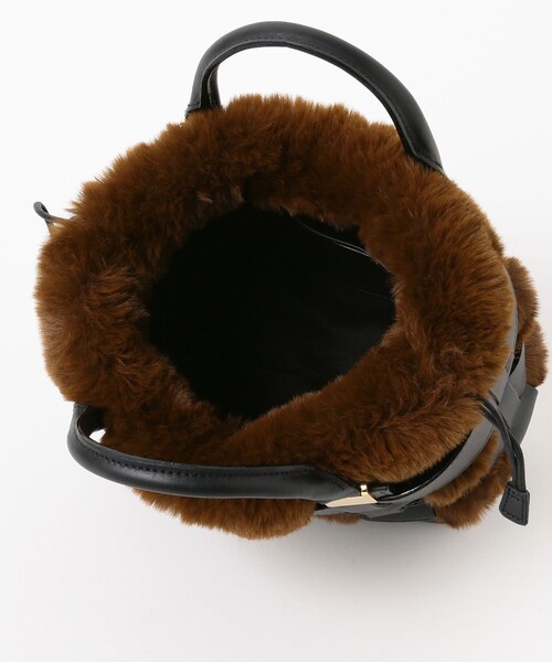 VIOLAd'ORO（ヴィオラドーロ）の「VIOLAd’ORO / レザー × エコファー メッシュ ハンドバッグ（ハンドバッグ・レディース・ブラウン・ONE SIZE）」の19枚目の写真