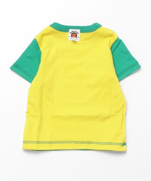 A BATHING APE(アベイシングエイプ)の「BABY MILO COLLEGE REVERSIBLE TEE K(Tシャツ/カットソー・キッズ・グリーン/ネイビー・90/110/120/130/100/140)」の9枚目の写真